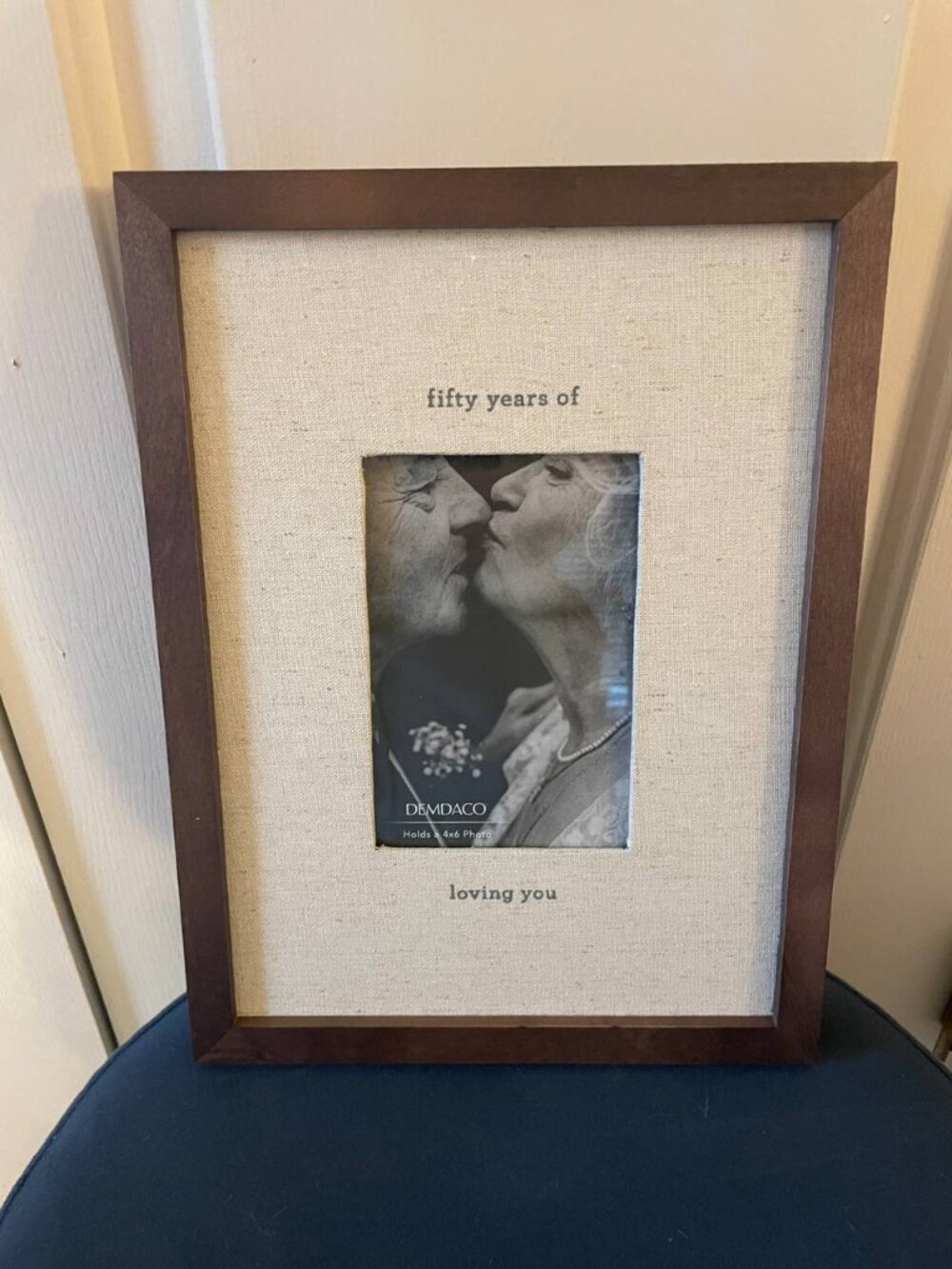 NWT DEMDACO "Fifty Years of Loving You" Photo Frame - Sentimental Golden Anniver